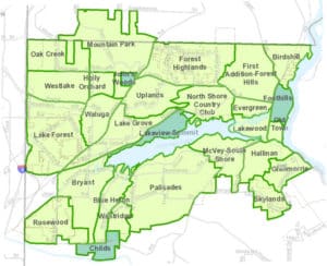 Map of Lake Oswego, Oregon Neigborhoods